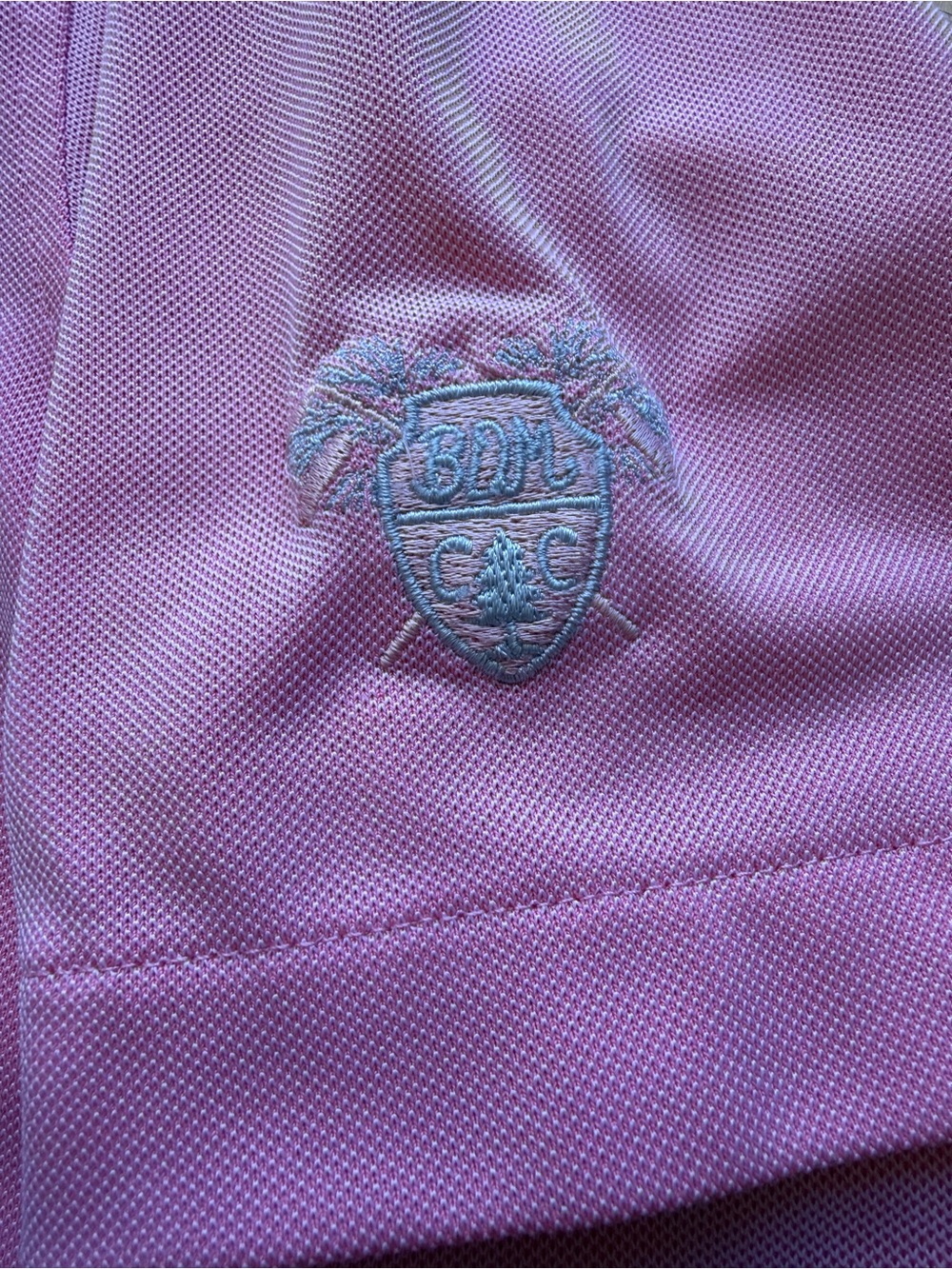 Vineyard Vines Performance Golf Polo Shirt Pink Large 301 Club Moisture Wicking - Picture 7 of 9